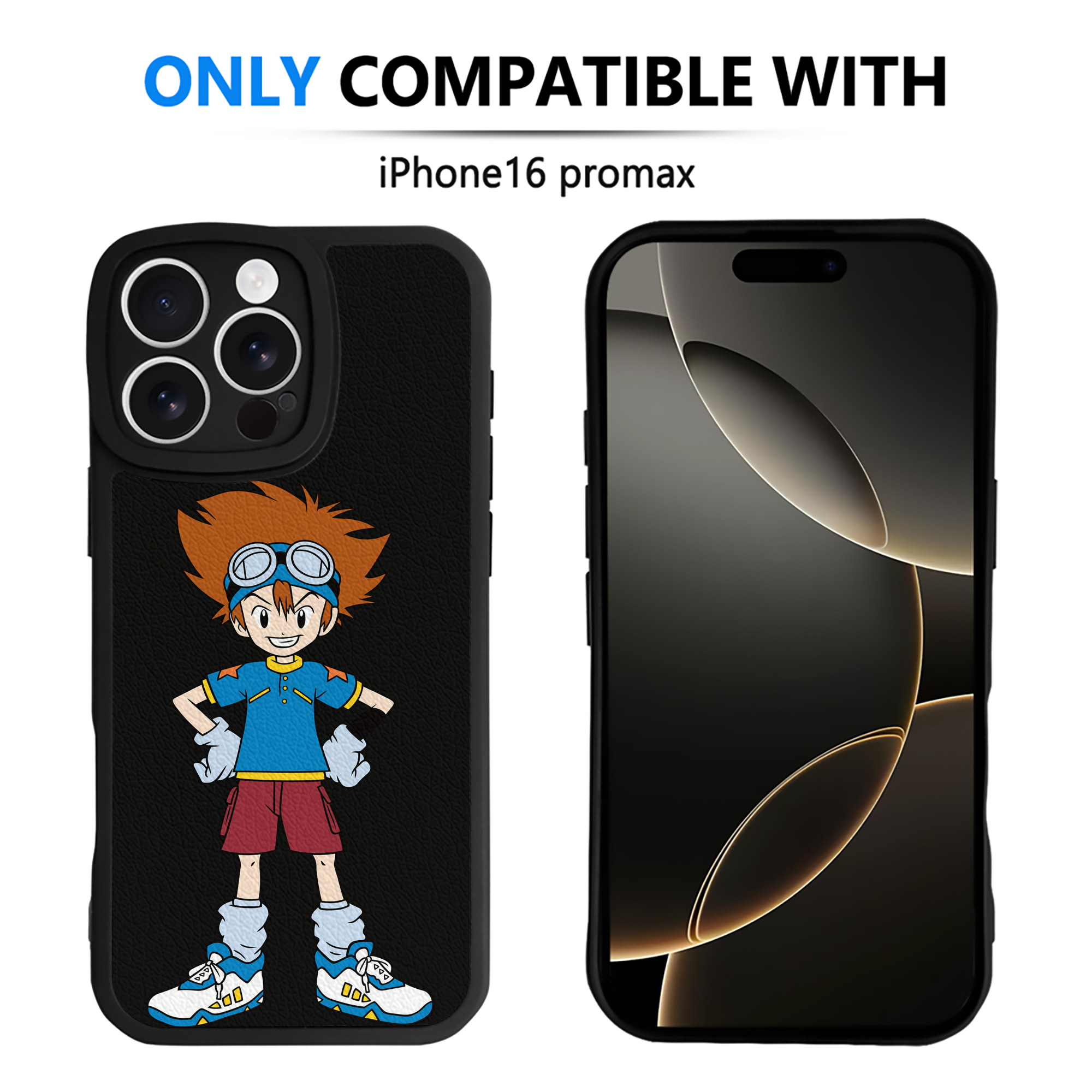 （画像用） Digimon デジタルモンスター/デジモン 【iPhone 16シリーズ対応】シリコンスマホケース（レザー調） 材質：シリコン